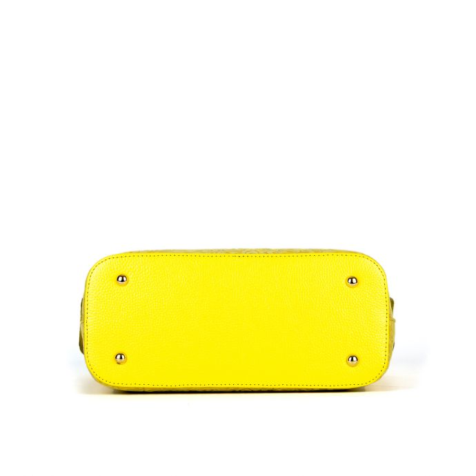 сумка женская/флотар желтый/ламинированная кожа "цветочный принт" 1247м.-1