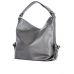 Молодёжная женская кожаная сумка ASSA, серебристого цвета 488