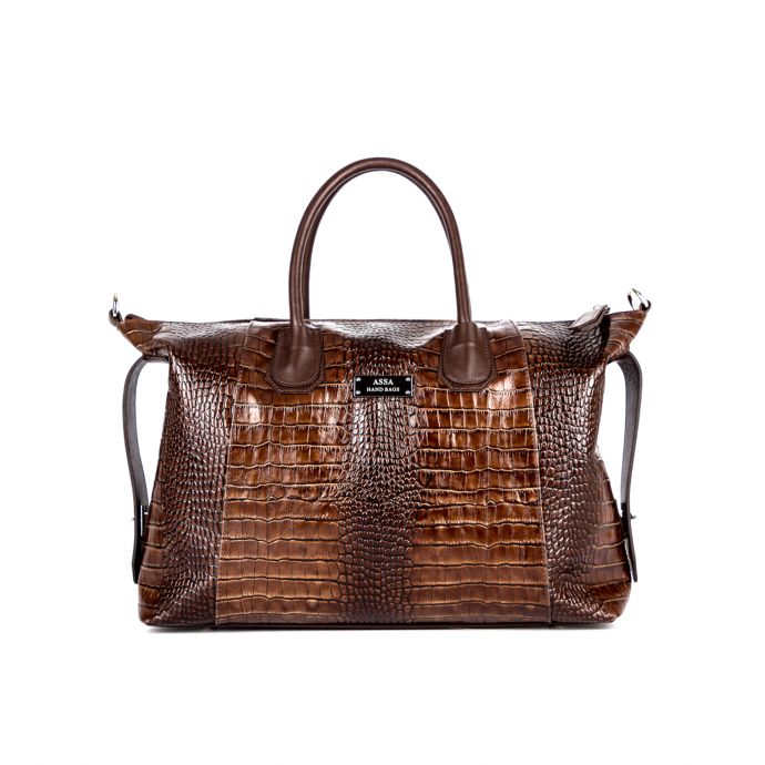 сумка женская/крокодил коричневый 1259-1